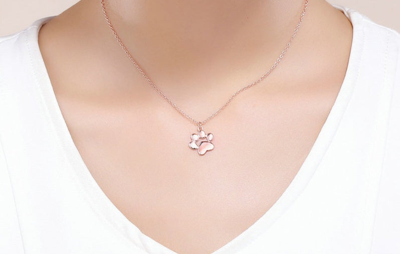 Footprint Paw Cat Dog Necklace