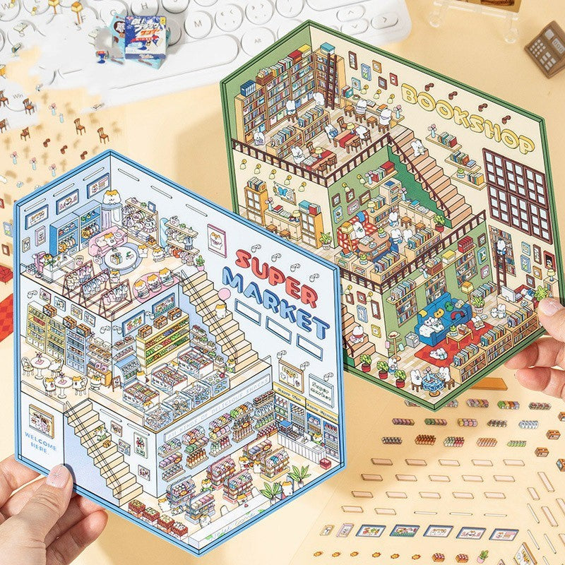 Pet Landscape Stickers Puzzle Stickers Game