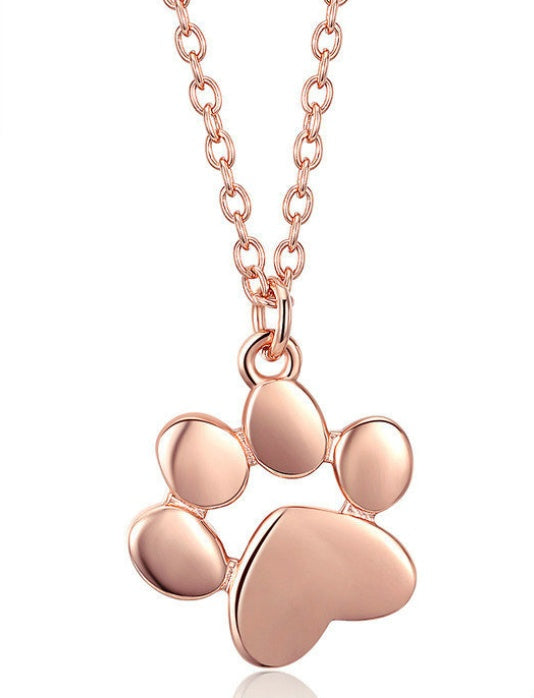 Footprint Paw Cat Dog Necklace
