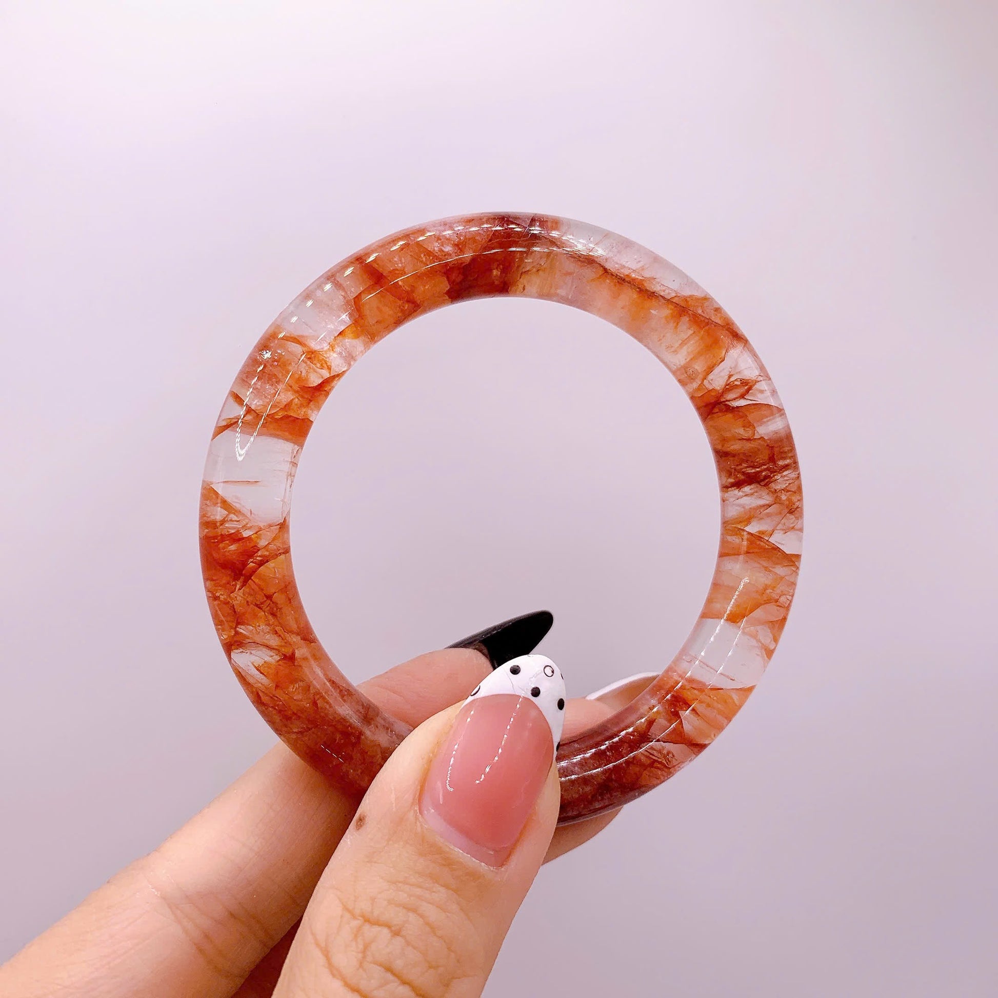 Thạch Anh Đỏ Vòng Bản Đũa 9 ly - 9mm Red Quartz Bangles