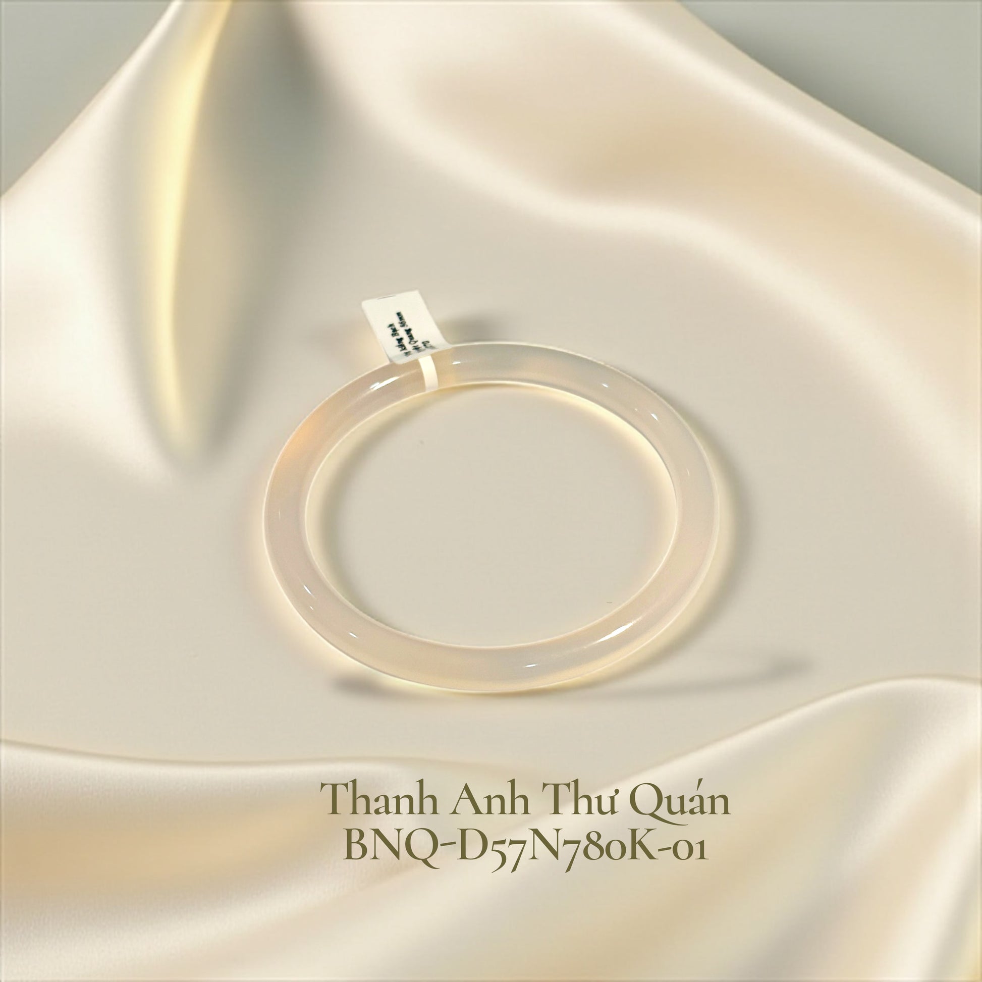 Bạch Nguyệt Quang Vòng Tay Bản Đũa Mỏng 6 ly - 6mm Moonlight Agate