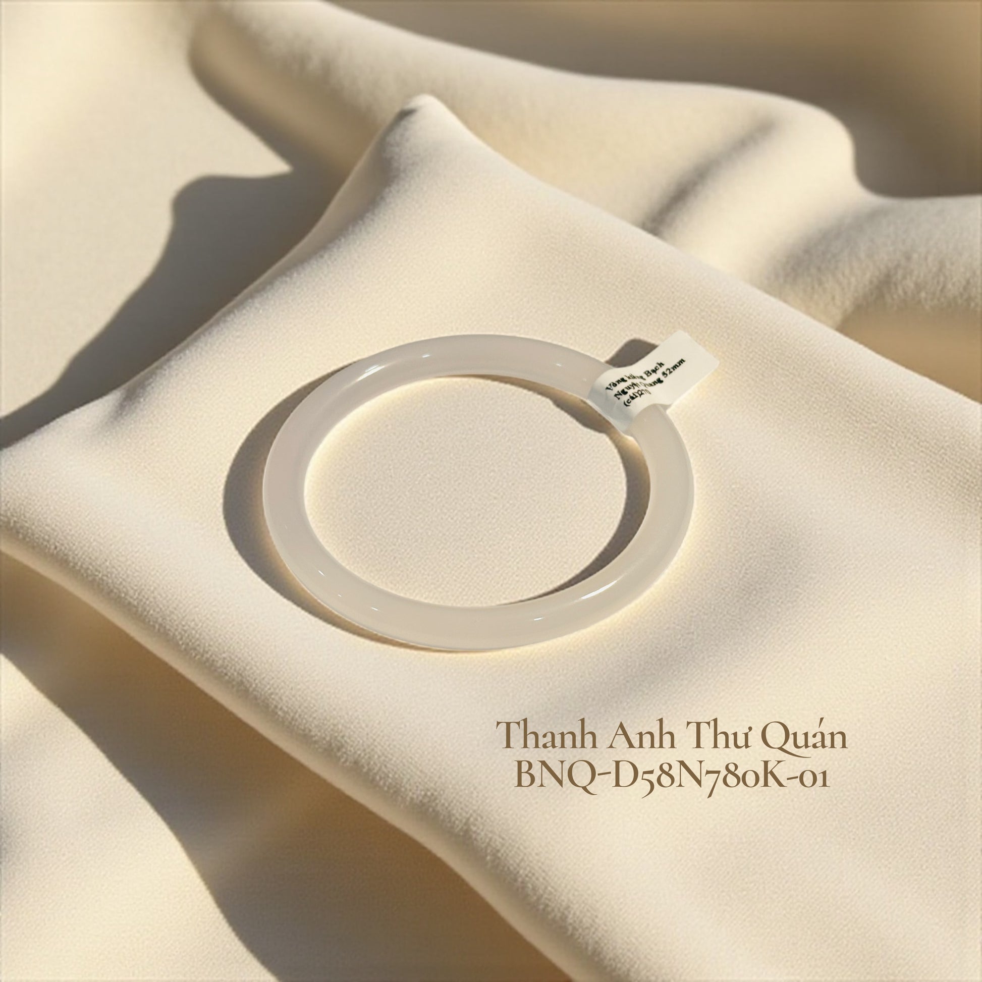 Bạch Nguyệt Quang Vòng Tay Bản Đũa Mỏng 6 ly - 6mm Moonlight Agate