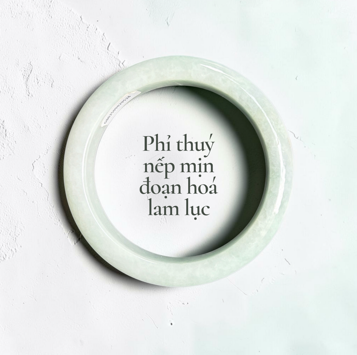 Fine-textured jadeite with translucent blue-green tones - Phỉ thúy nếp mịn đoạn hoá lam lục