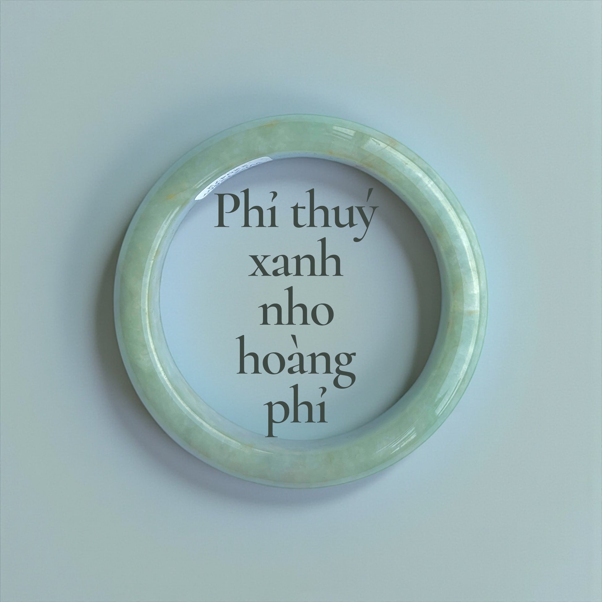 Phỉ thuý xanh nho hoàng phỉ bản hẹ ni 54 - Grape-Green Jadeite with Yellow Jade Tones 54mm
