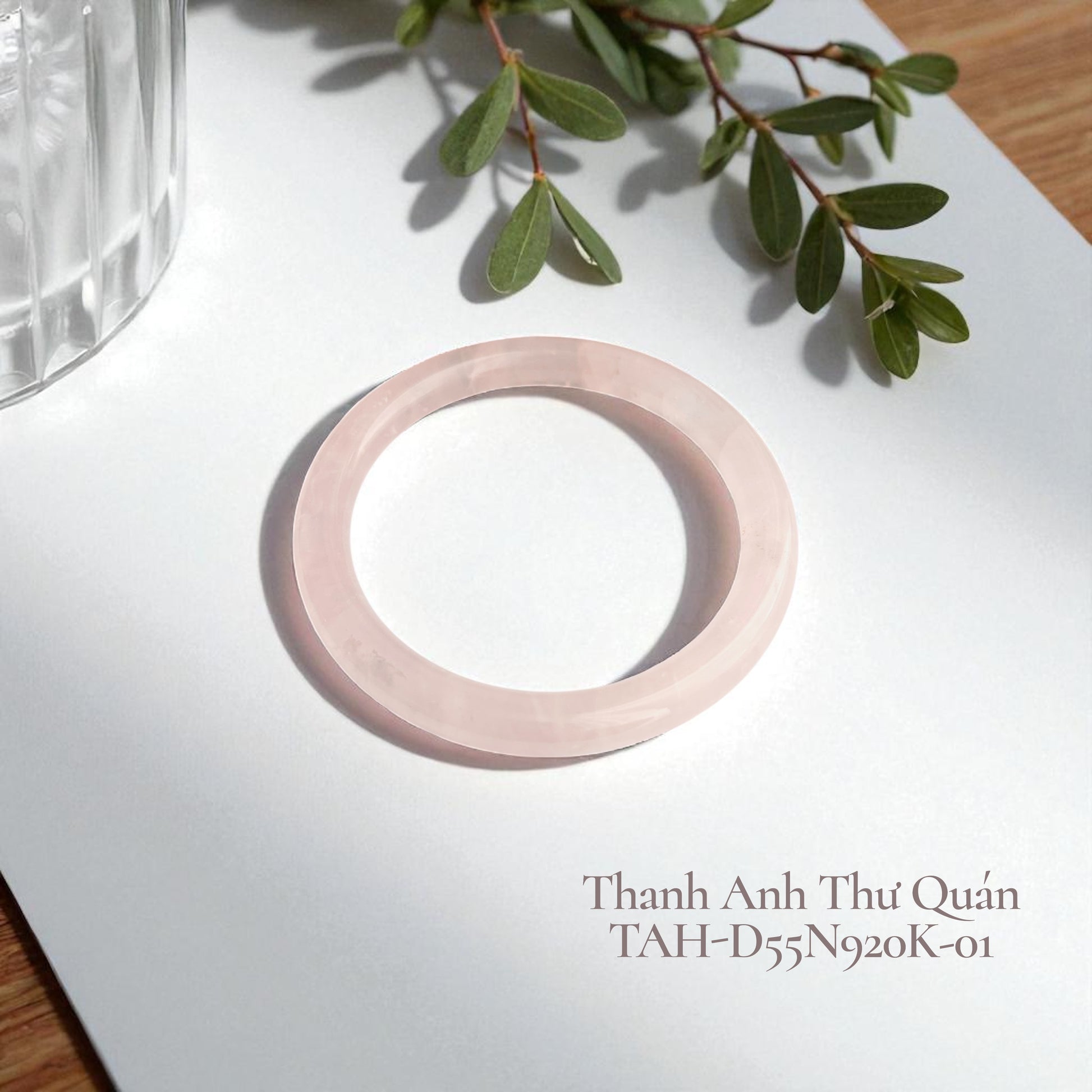 Vòng Thạch Anh Hồng Bản Đũa - Ni 55 - TAH-D55N920K-01