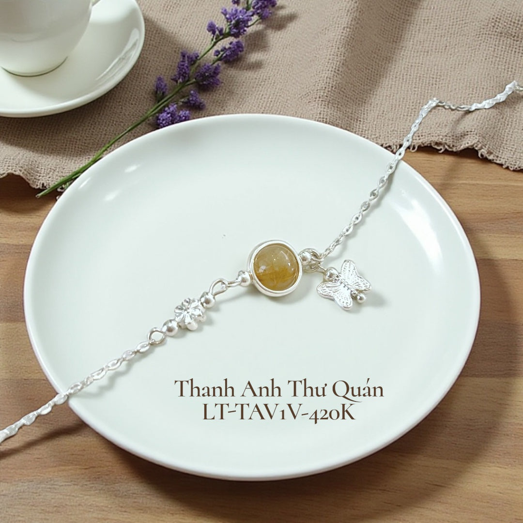 [Pre-order] Lắc Tay Bạc S925 Thạch Anh 1 Viên - LT-1V-420K