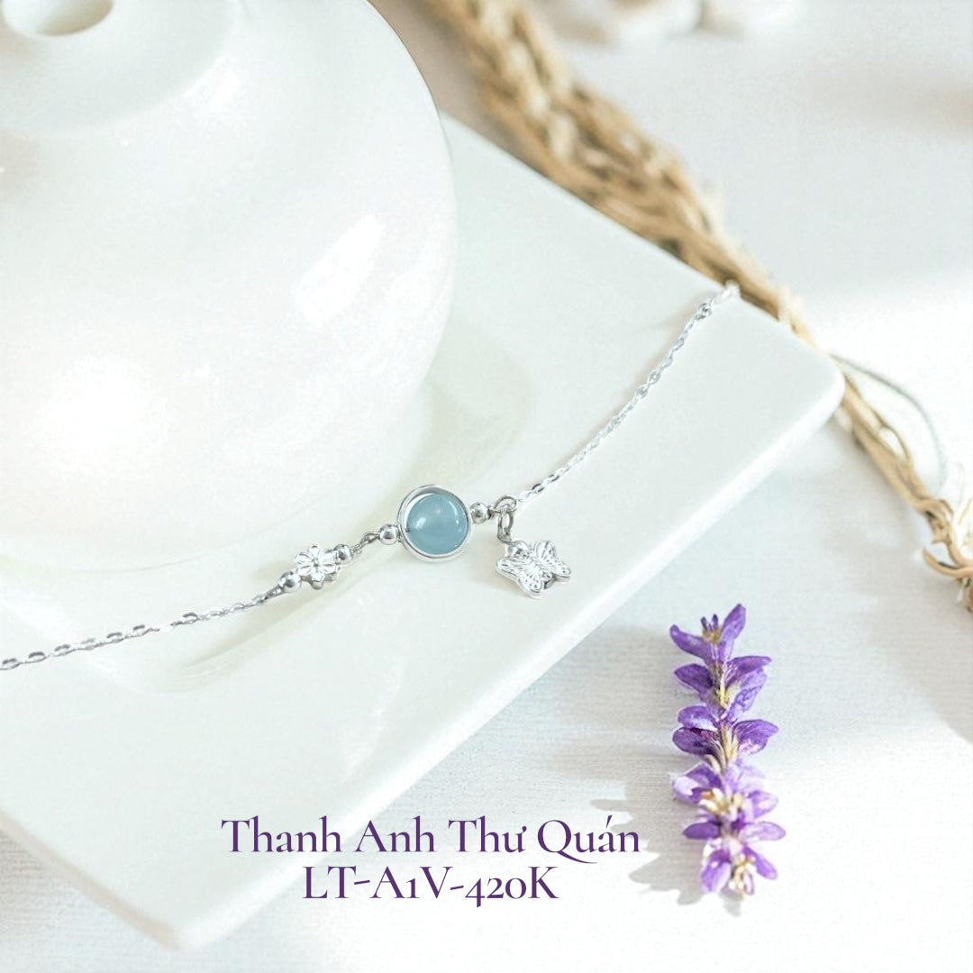 [Pre-order] Lắc Tay Bạc S925 Thạch Anh 1 Viên - LT-1V-420K
