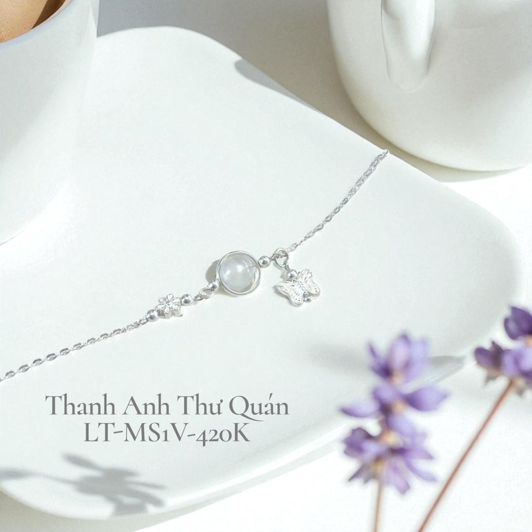 [Pre-order] Lắc Tay Bạc S925 Thạch Anh 1 Viên - LT-1V-420K