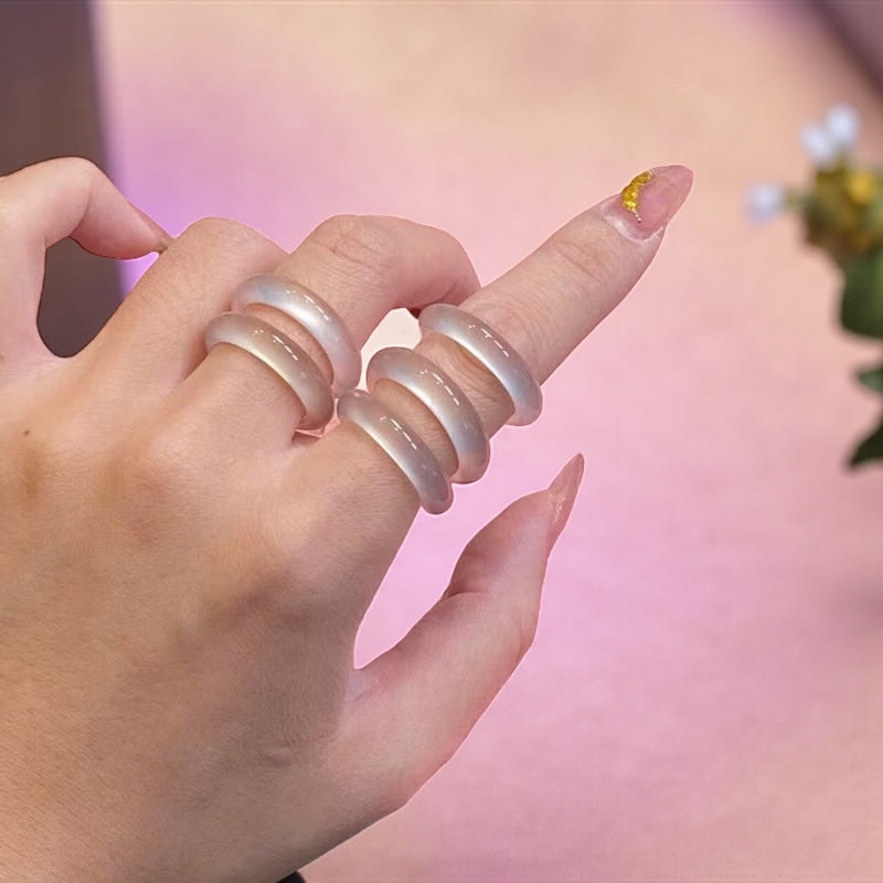 Nhẫn Mã Não Bạch Nguyệt Quang - Moonlight Agate Ring
