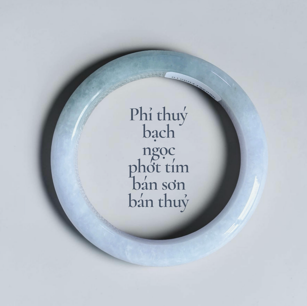 Phỉ thuý bạch ngọc phớt tím bán sơn bán thuỷ - Ni 54