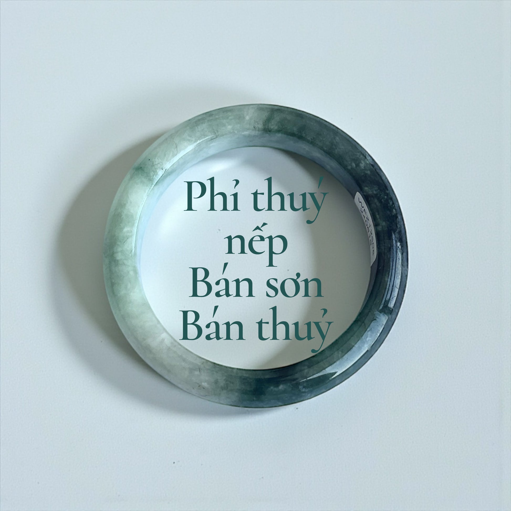 Phỉ thuý nếp bán sơn bán thuỷ bản hẹ ni 51 -Glutinous-texture jadeite, half-mountain half-water pattern size 51mm
