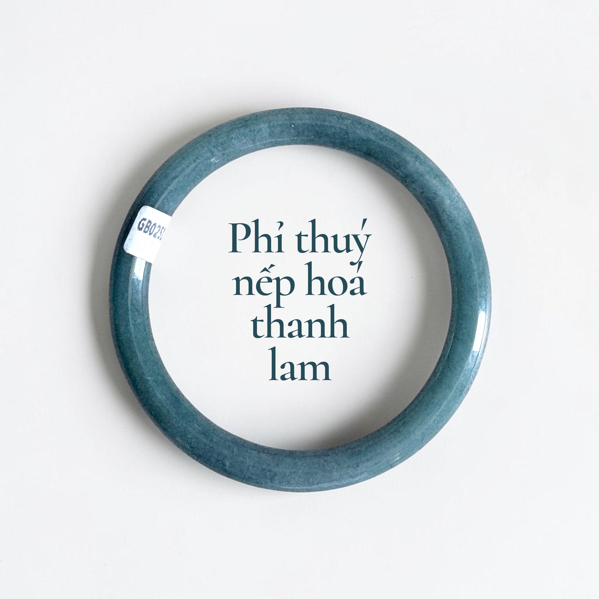 Phỉ thuý nếp hoá thanh lam bản đũa ni 52 - Blue Mist Jadeite Bangle with Fine Translucent Texture 52mm