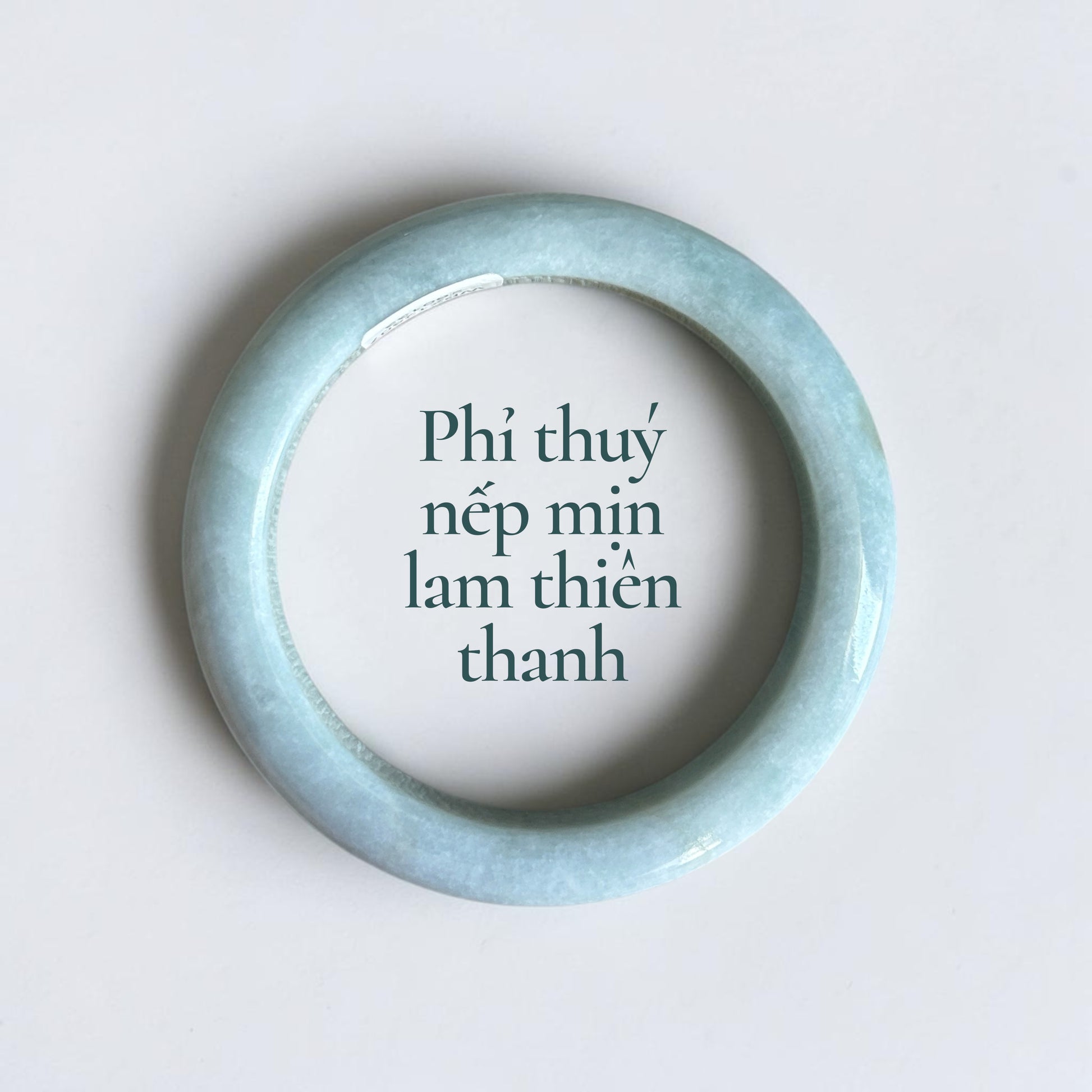 Phỉ thuý nếp mịn lam thiên thanh ni 56 - Fine-grain jadeite in sky blue tones size 56mm