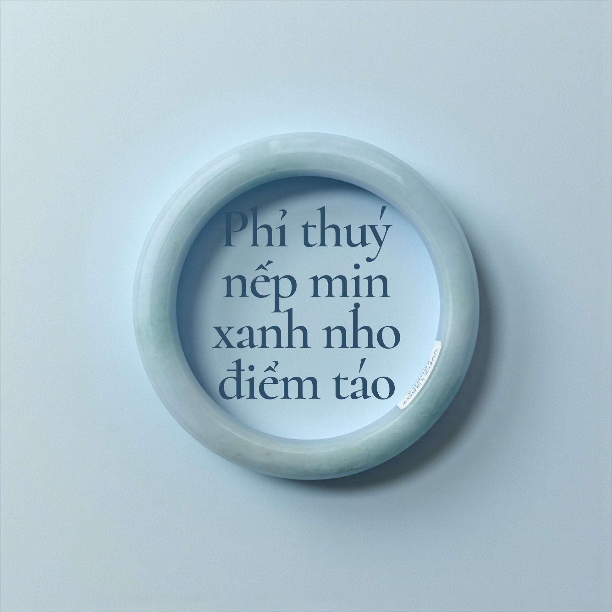 Phỉ thuý nếp mịn xanh nho điểm táo ni 56 - Fine-textured grape-green jadeite with apple-green accent 56mm