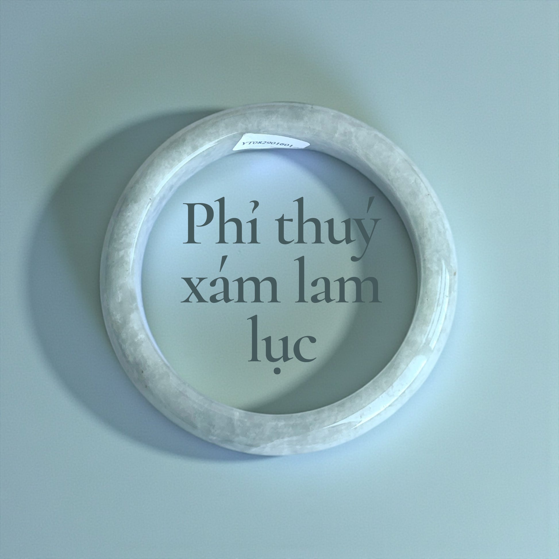 Phỉ thuý xám lam lục ni 58 -  Grey-blue green jadeite 58 mm