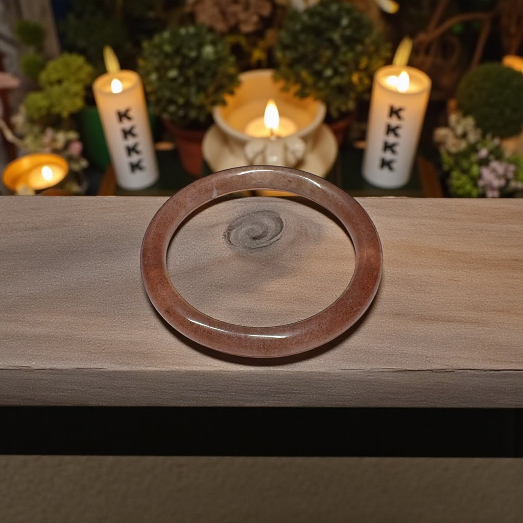 Thạch Anh Dâu Tây Vòng Tay Bản Đũa - Ni 54