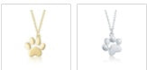 Footprint Paw Cat Dog Necklace