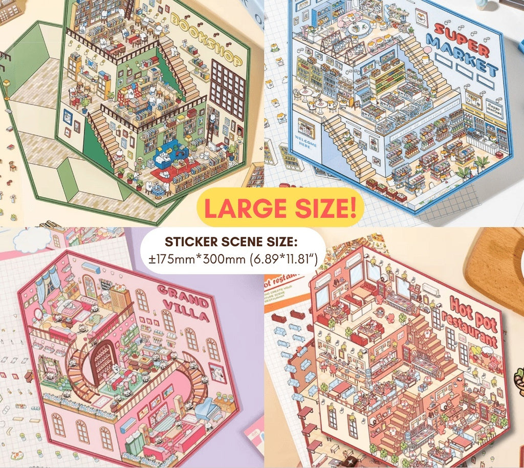 Pet Landscape Stickers Puzzle Stickers Game